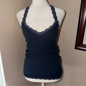 Vintage Y2K Abercrombie & Fitch 2000s Lace Trim Tank Top